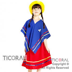 DISFRAZ COYA NI�A CAND T2 C/PONCHO Y SOMBRERO x 1